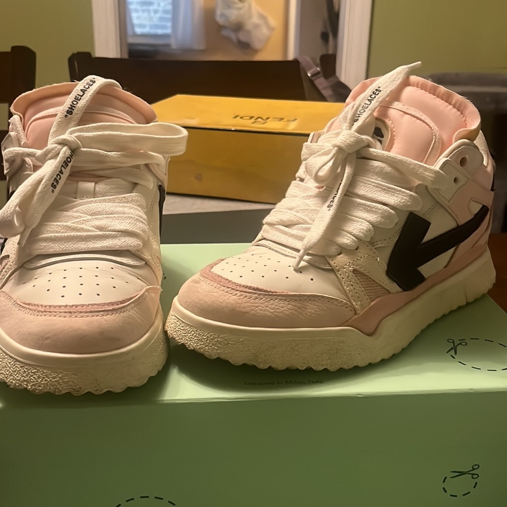 Off White Midtop Sponge Sneaker - image 2